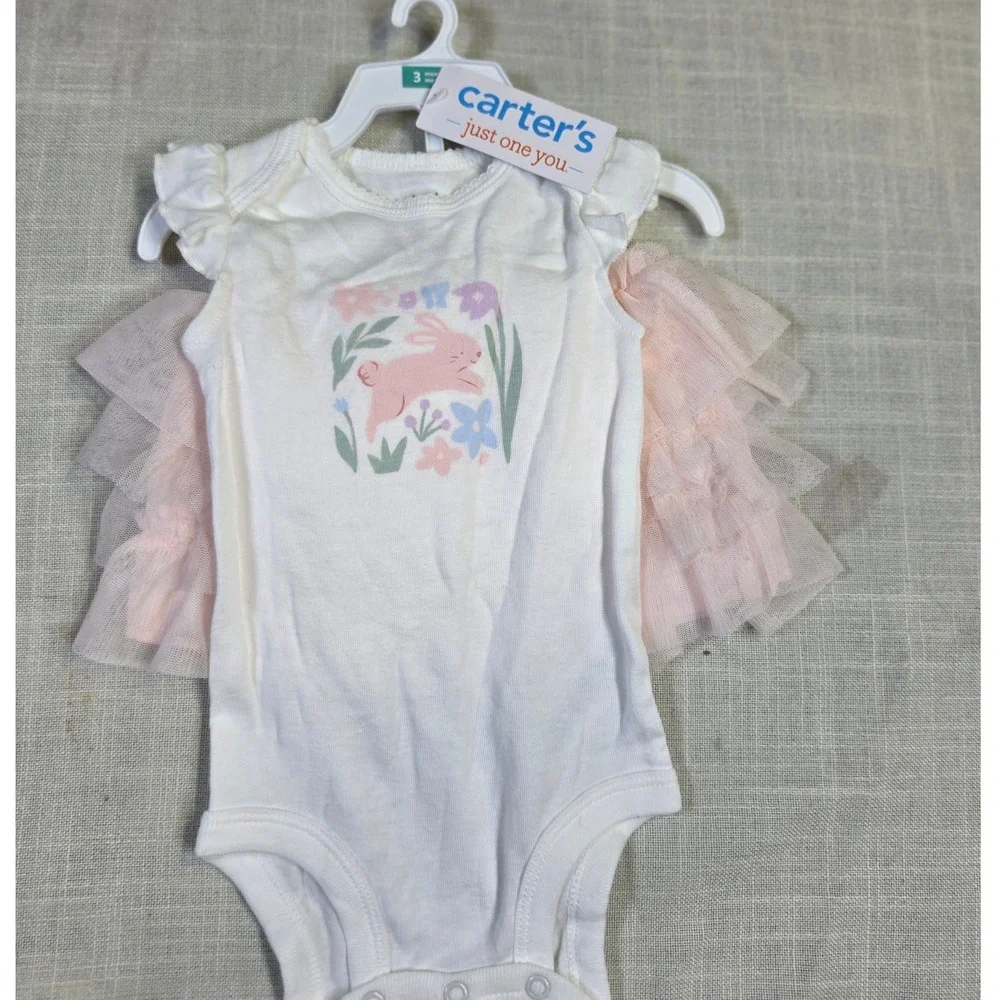 Carters Just One You Baby Girl Bunny Bodysuit and Pink Tutu Skirt Set 3M 6M